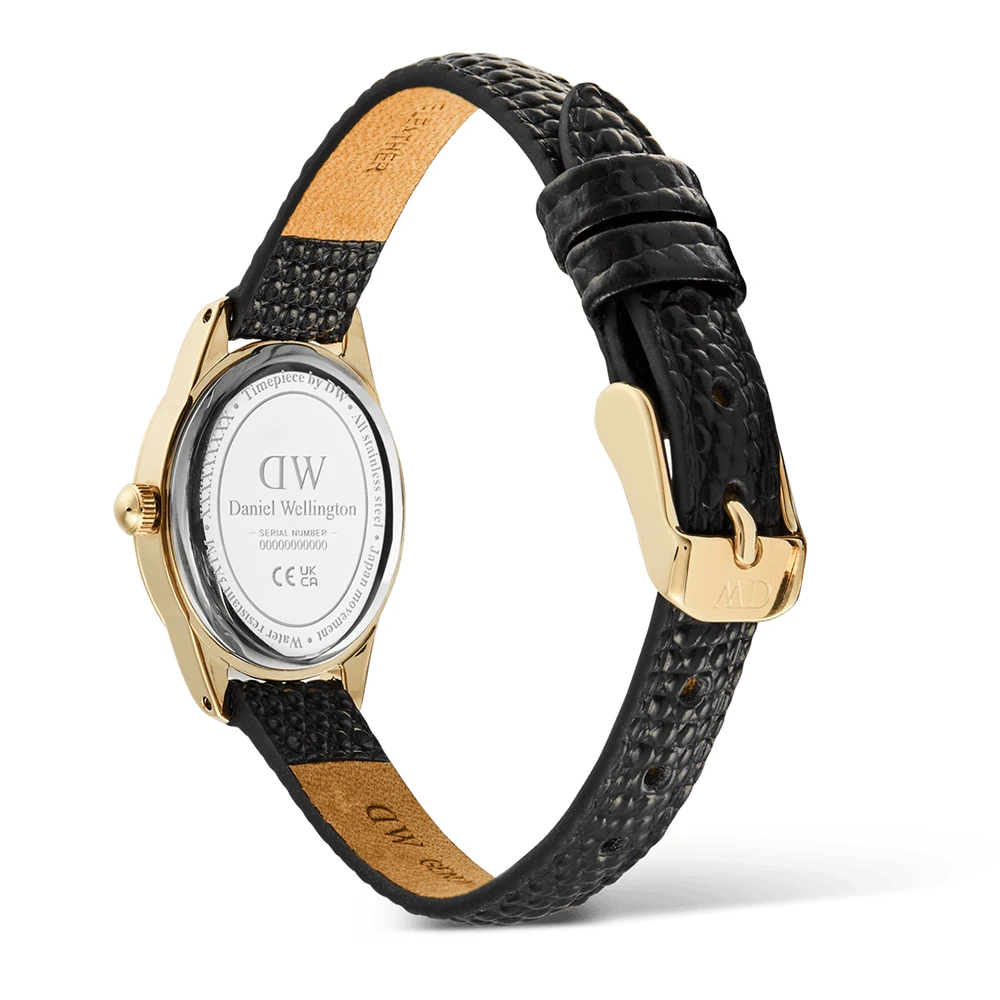 Orologio Donna Daniel Wellington Ophelia Mini al Quarzo con Quadrante Bianco 22 mm Cinturino in Pelle Nero