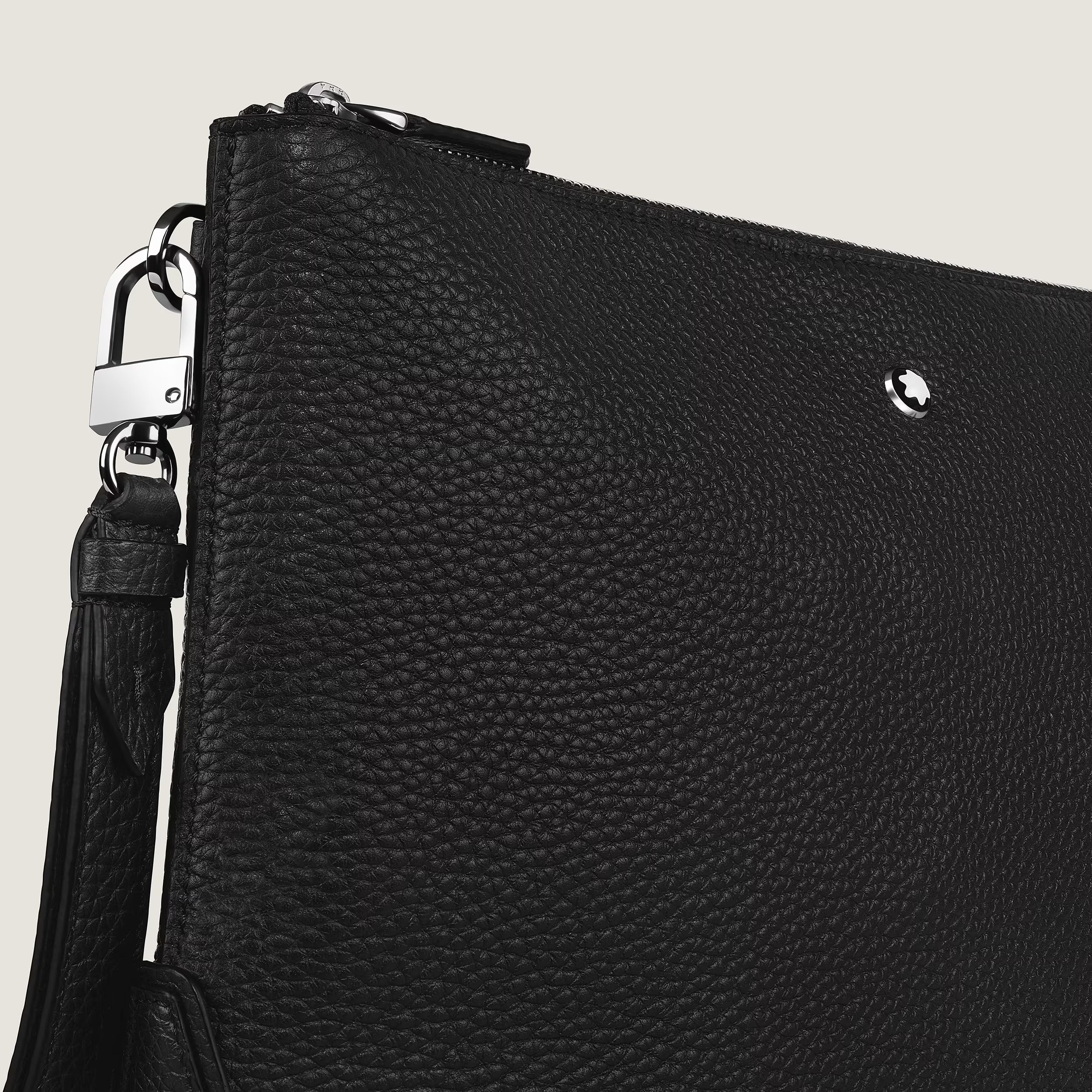 Pochette Montblanc in Pelle con Grana Nera