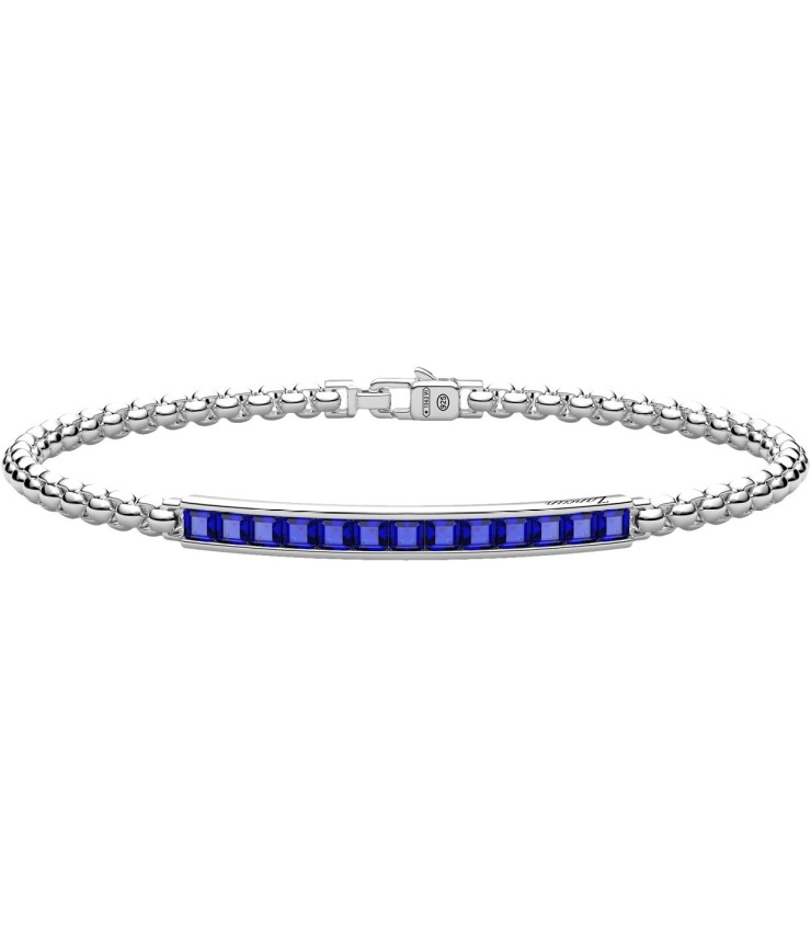 Bracciale Uomo Zancan in Argento con Spinelli Blu 