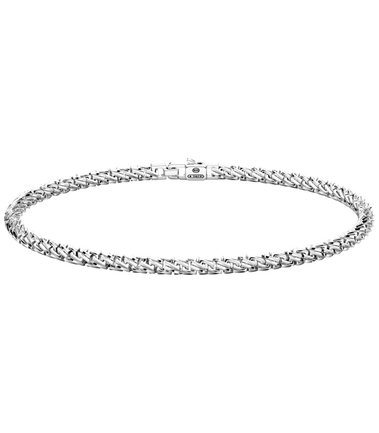 Bracciale Uomo Zancan Catena Intrecciata a Spiga in Argento 