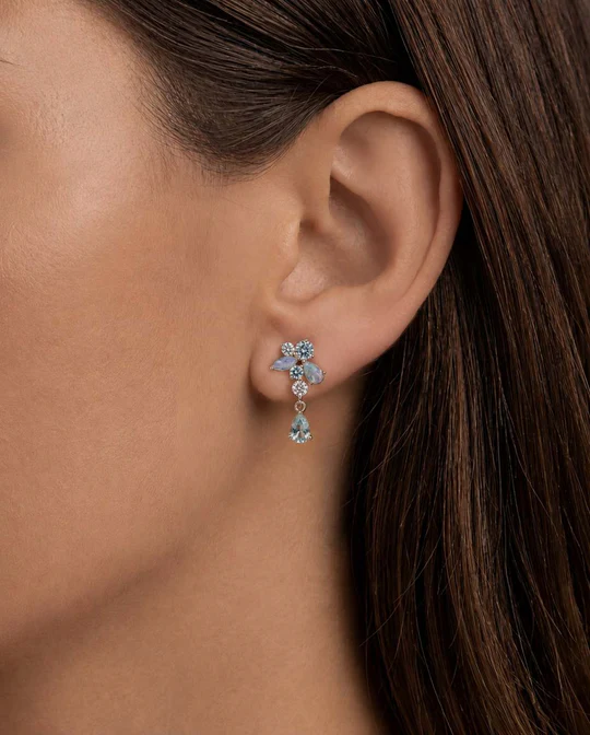 Orecchino Sinistro Donna Amabile Pendente Aquamarine