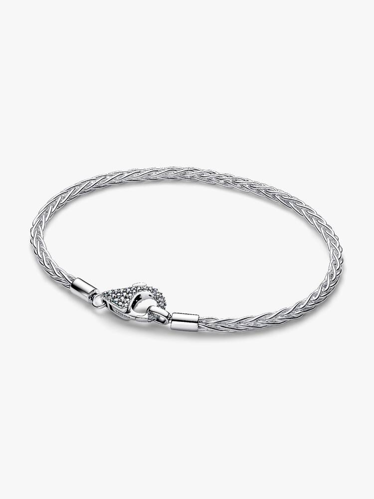 Bracciale Pandora Maglia Coda di Volpe con Chiusura Pavè Misura 23 cm
