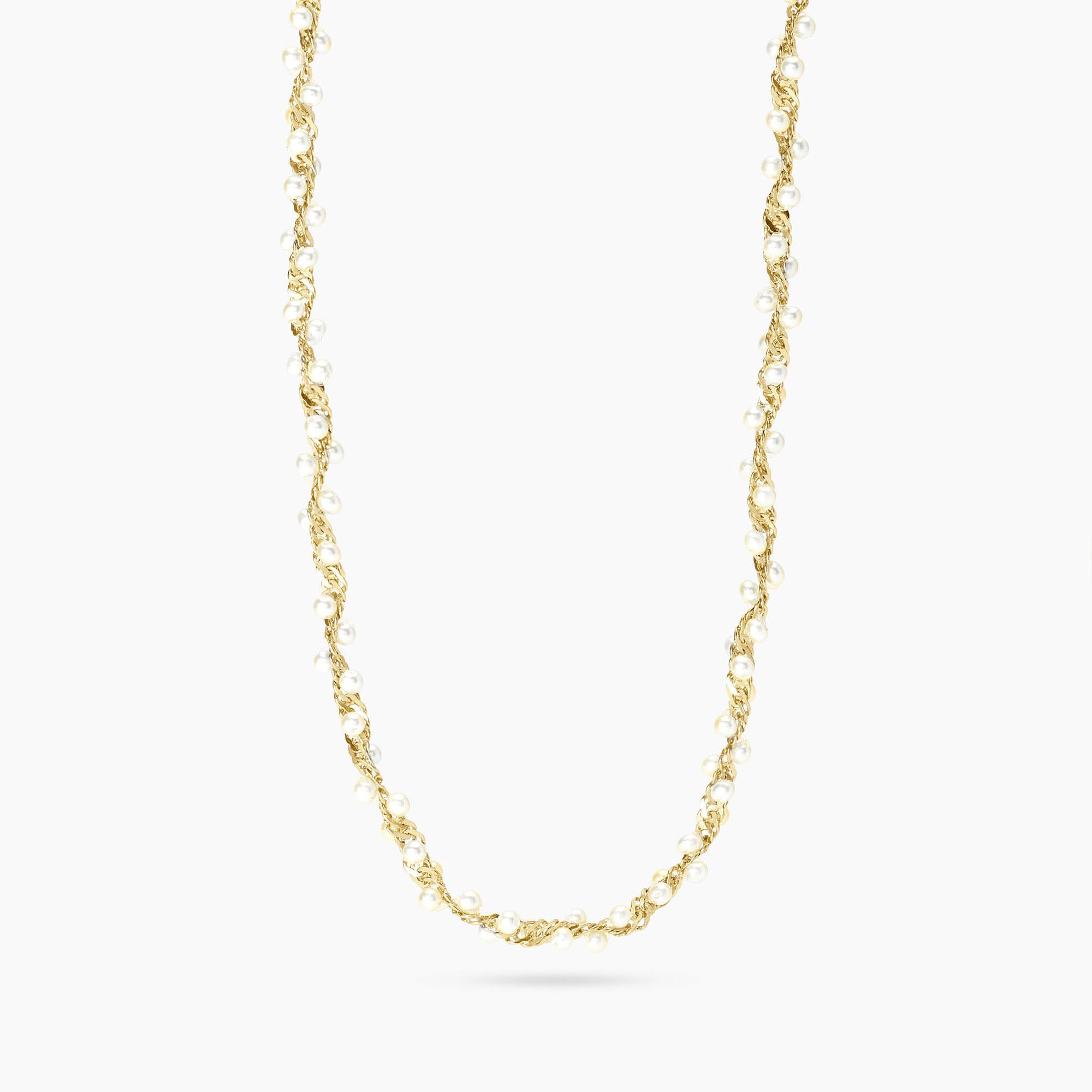 Collana Dorato Donna Kidult con Perle Conchiglia