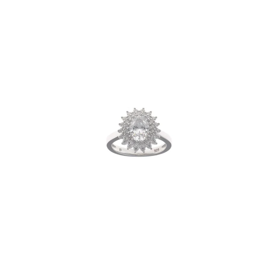 Anello Solitario Donna Salvatore Plata in Argento con Zirconi 
