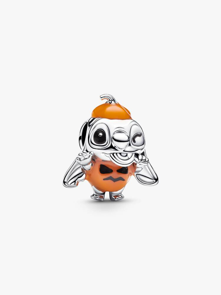Pandora Disney, Lilo & Stitch, Stitch con zucca di Halloween in Argento 925