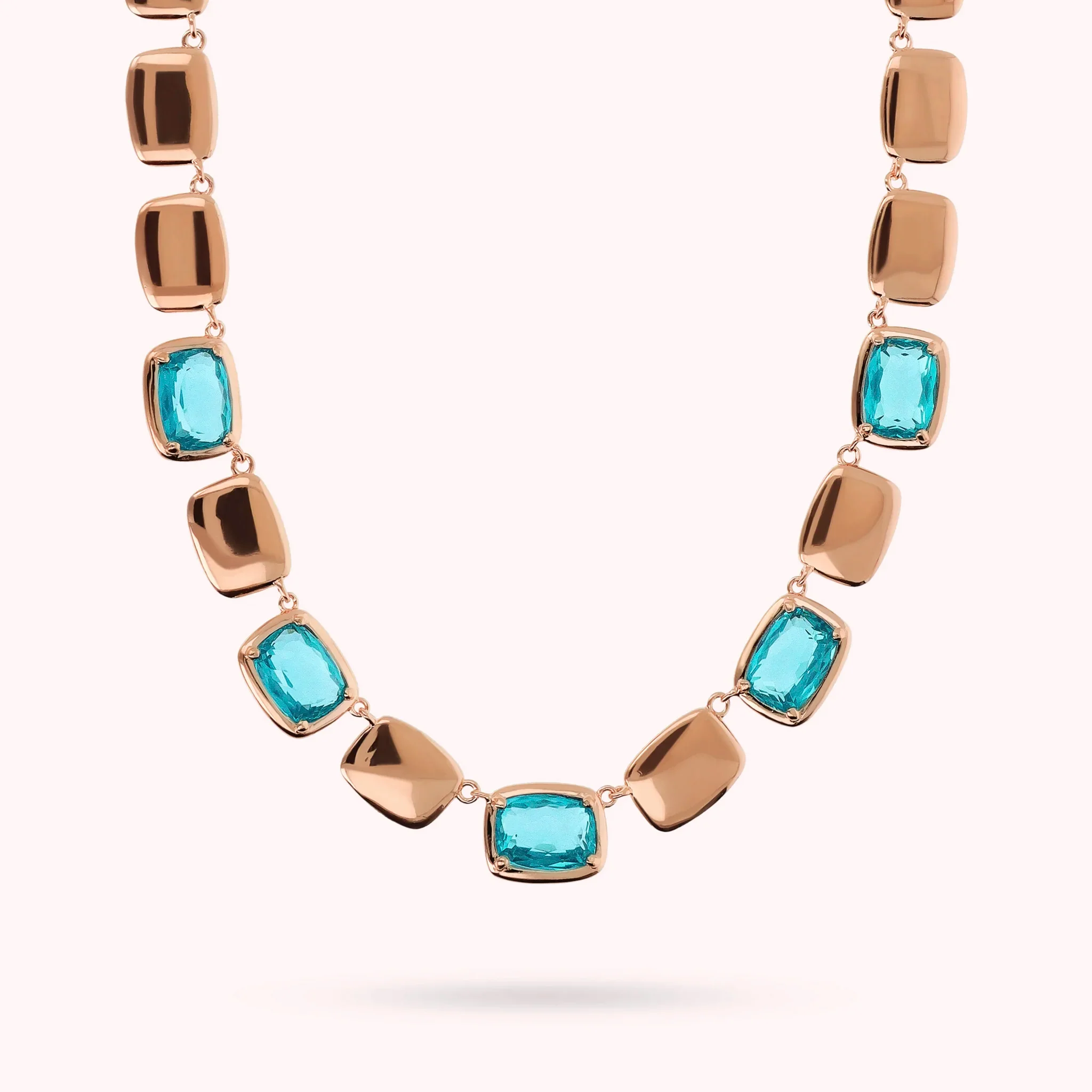 Collana Choker Donna Bronzallure con Pepite Lucide e Prisma Gem a Baguette