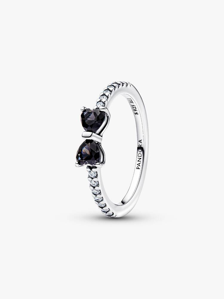 Anello Pandora Fiocco Luminoso Nero Misura 56