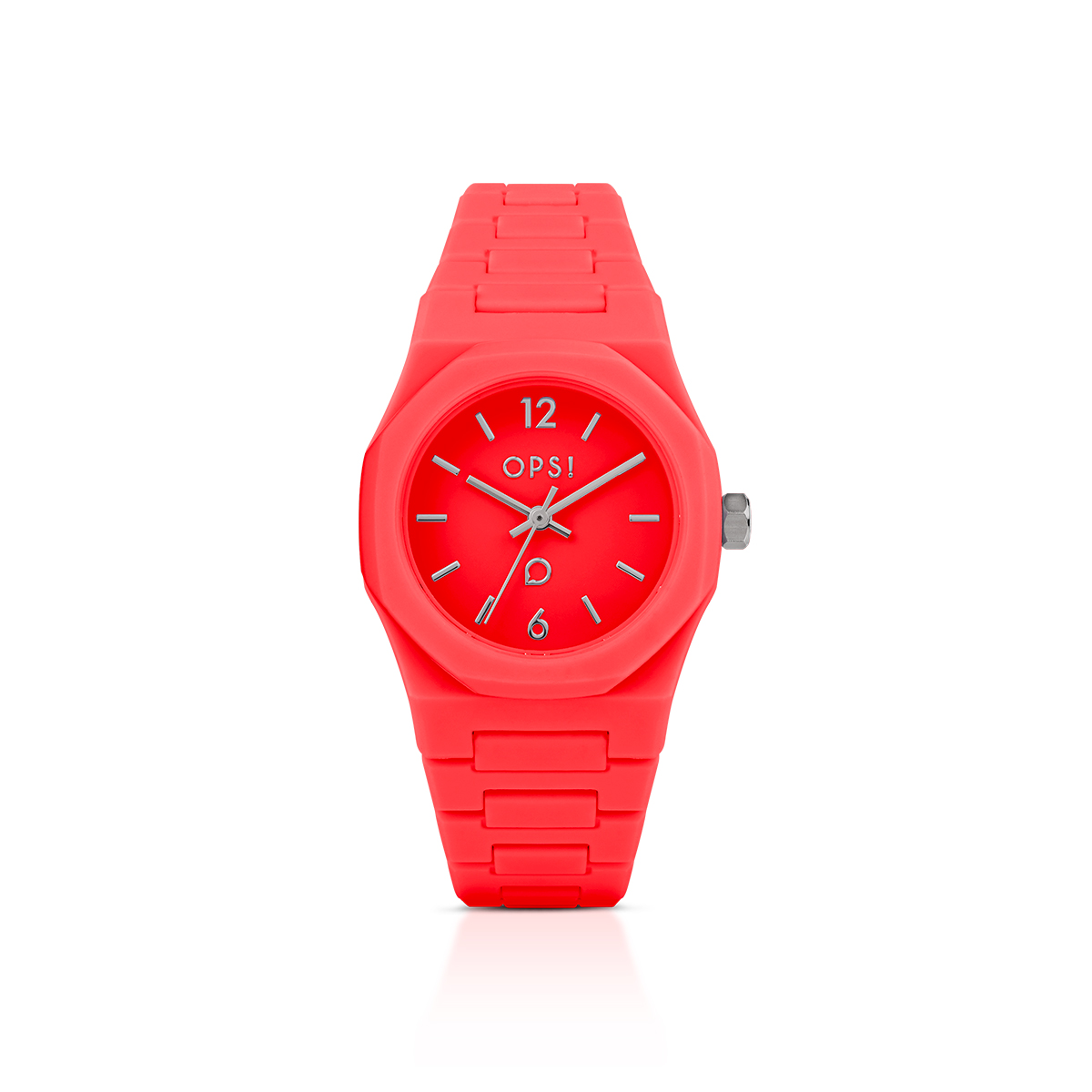 Orologio Unisex Ops Mono al Quarzo con Quadrante Rosso 31,5 mm 