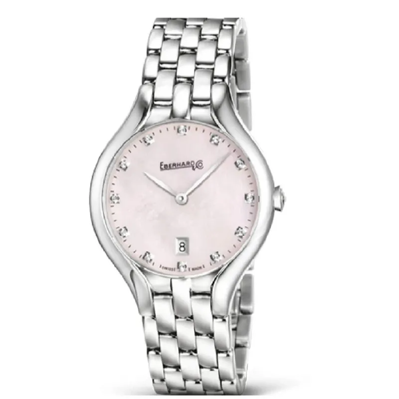 Orologio Donna Eberhard Rêve al Quarzo con Quadrante Madreperla Rosa 30 mm con Diamanti