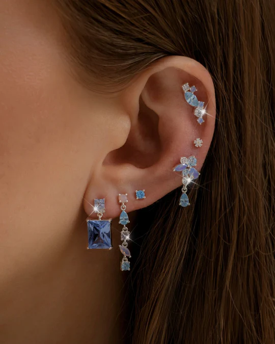 Orecchino Sinistro Donna Amabile Pendente Aquamarine