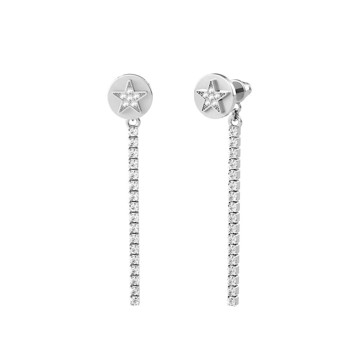 Orecchini Donna Kidult Symbols a Lobo con Stelle E Tennis di Cristalli