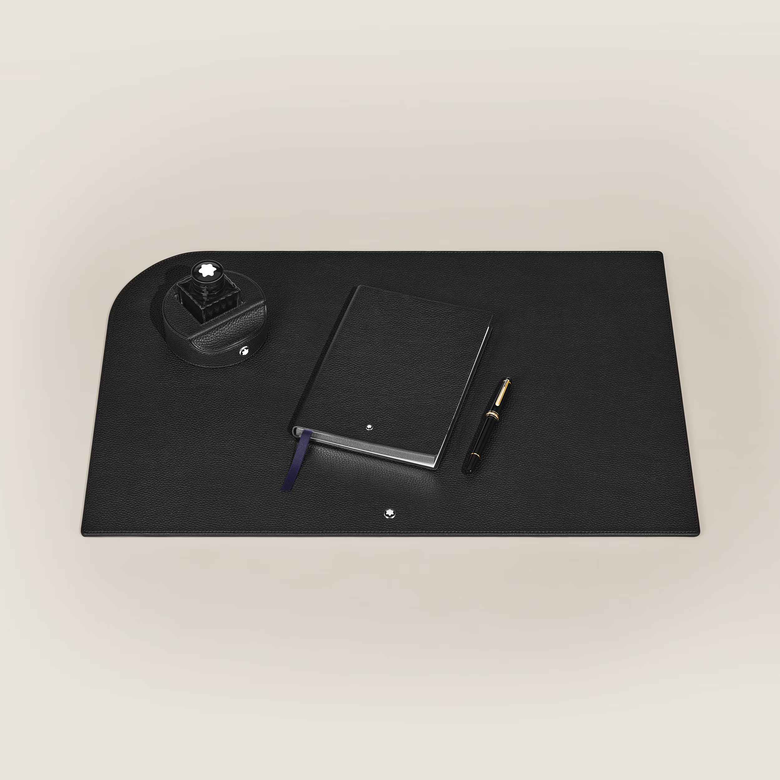 Sottomano Montblanc in Pelle Nera con Grana