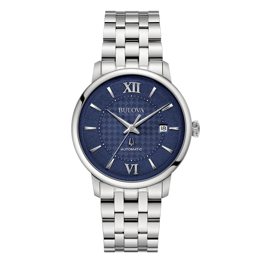 Orologio Uomo Bulova Hudson Automatico con Quadrante Blu 39 mm 