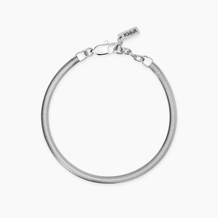 Bracciale Kidult con Catena Snake in Acciaio
