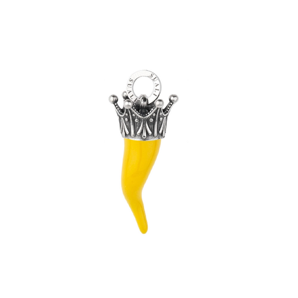 Charms Donna Suali Corno Smaltato Giallo mm 30 Ø 12