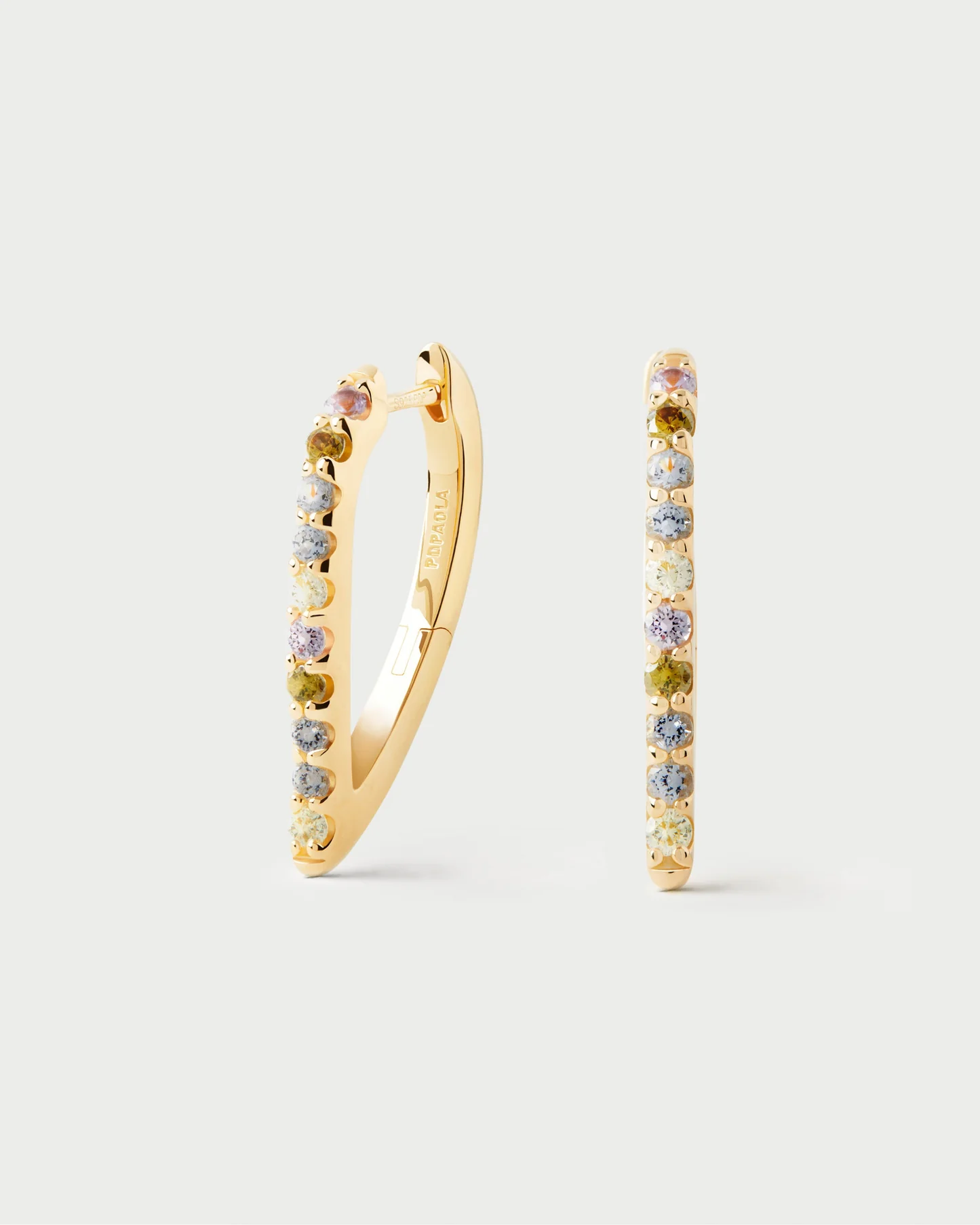 Orecchini Donna Pdpaola a Cerchio Gloss Hoops Multicolor 