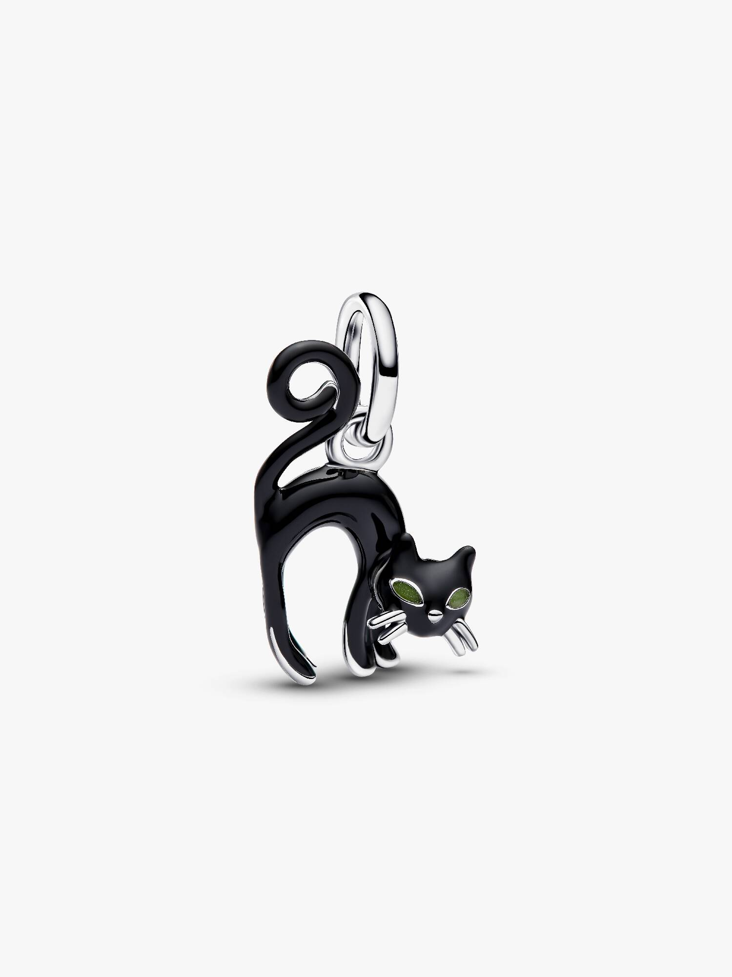 Charm Pandora Pendente Gatto Nero in Argento 925