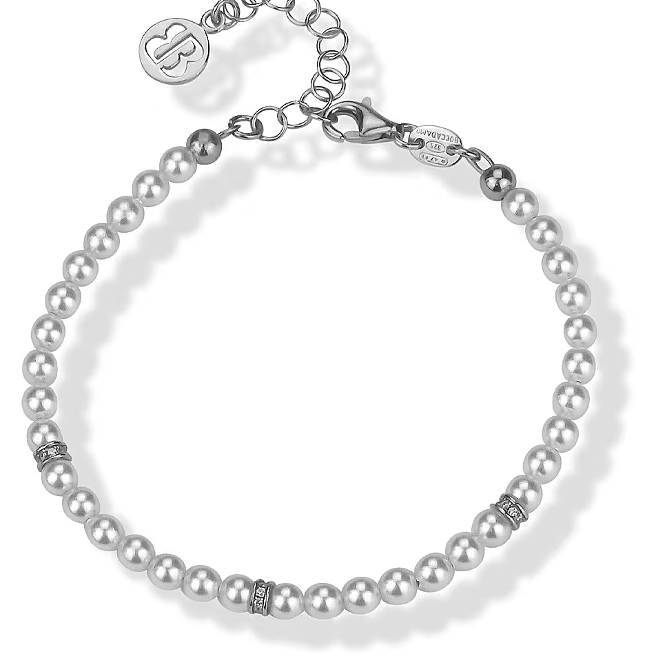 Bracciale Donna Boccadamo con Perle ed Elementi Decorati da Zirconi