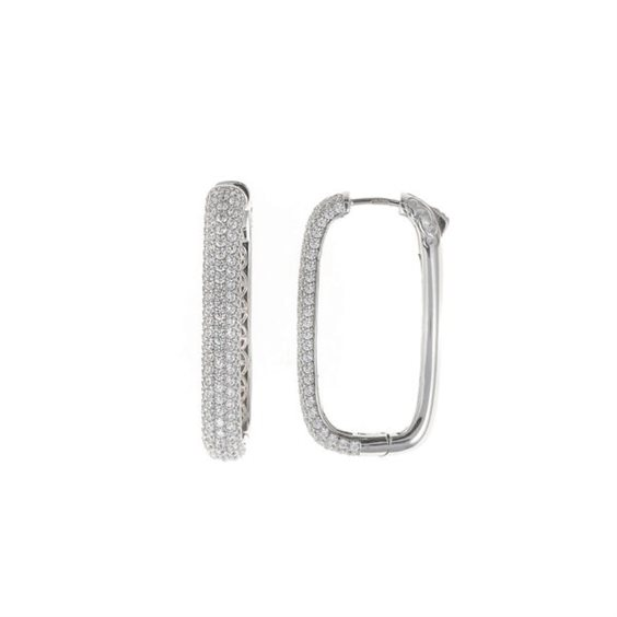 Orecchini Donna Salvatore Plata Link in Argento e Zirconi 