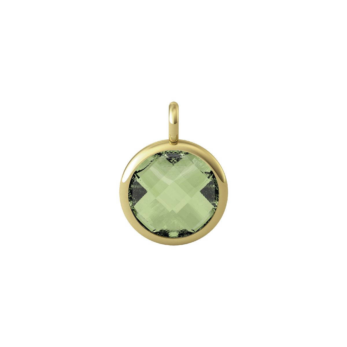 Ciondolo Donna Kidult Tondo con Glass Verde 
