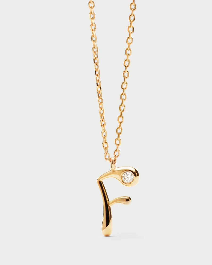 Collana Donna Pdpaola con Pendente Iniziale F