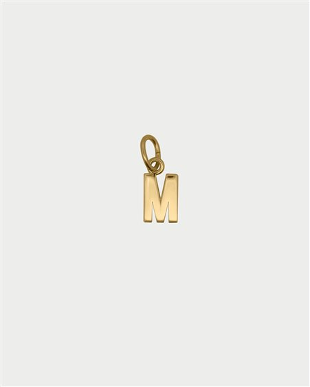Charm Donna Rue Des Mille Lettera M in Argento Dorato 