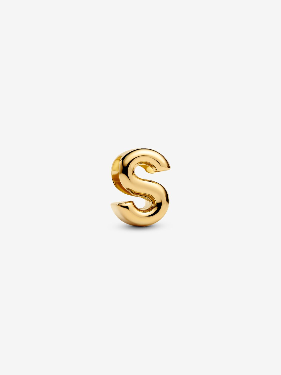 Charm Pandora Mini Lettera S Placcatura in Oro 14k