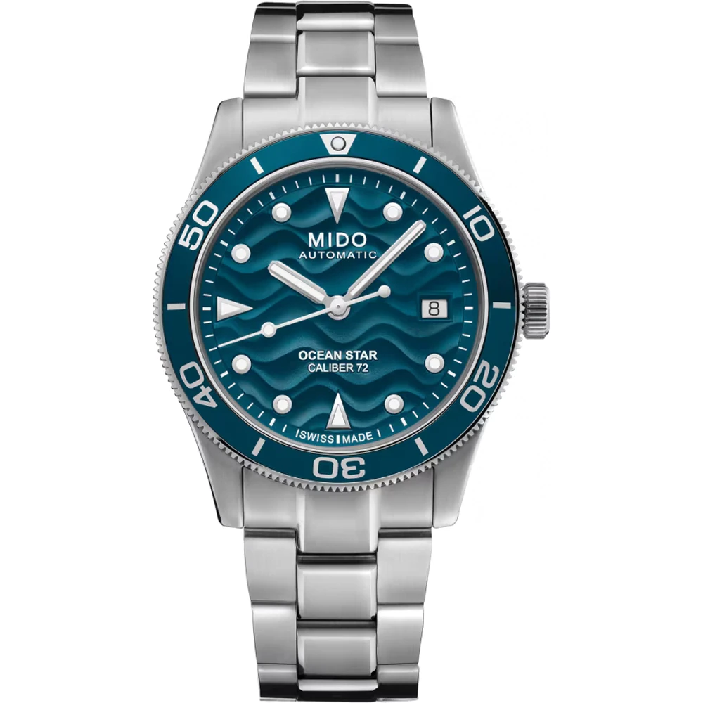 Orologio Uomo Mido Ocean Star Automatico con Quadrante Blu 39 mm