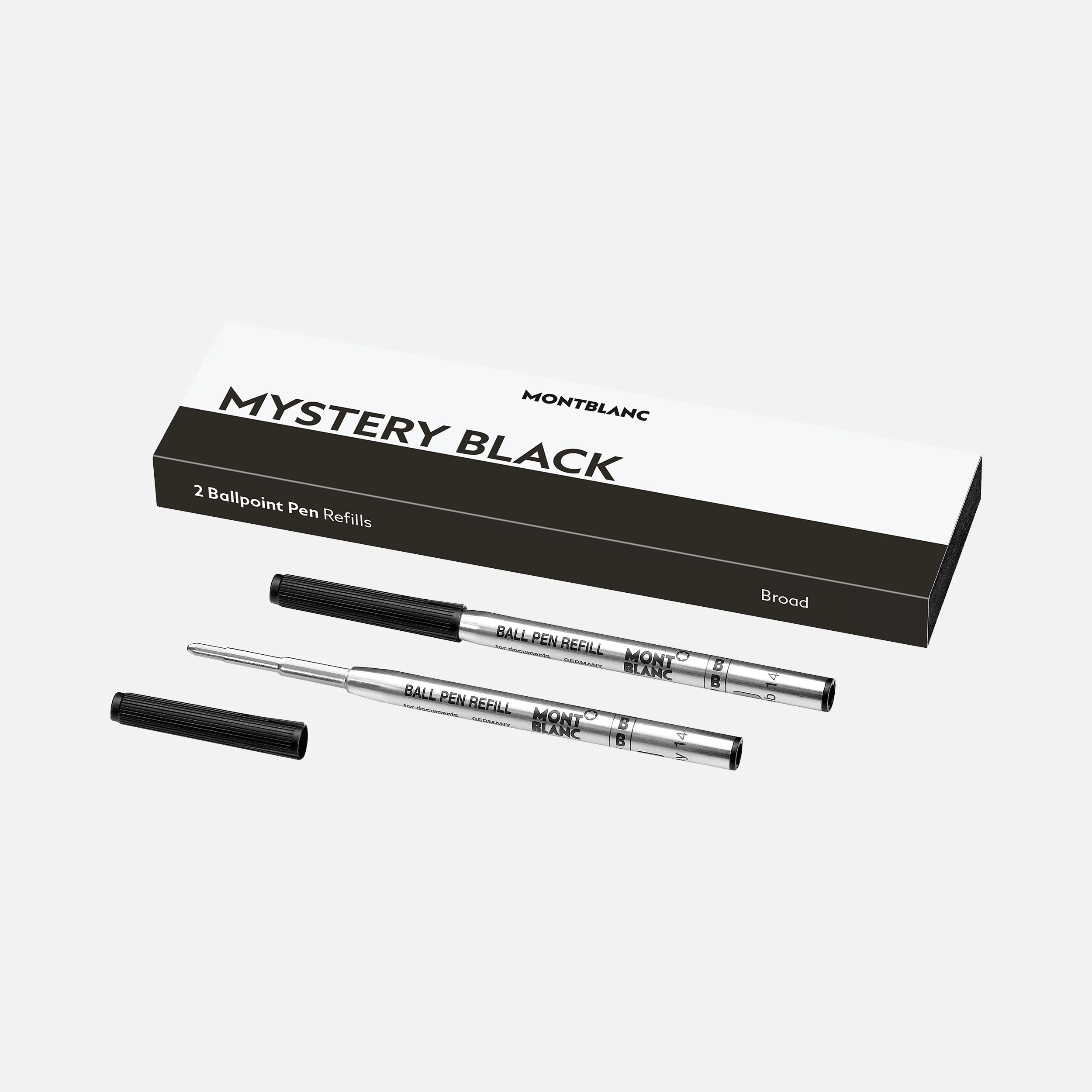 2 Refill Montblanc per Penna a Sfera Broad, Mystery Black 