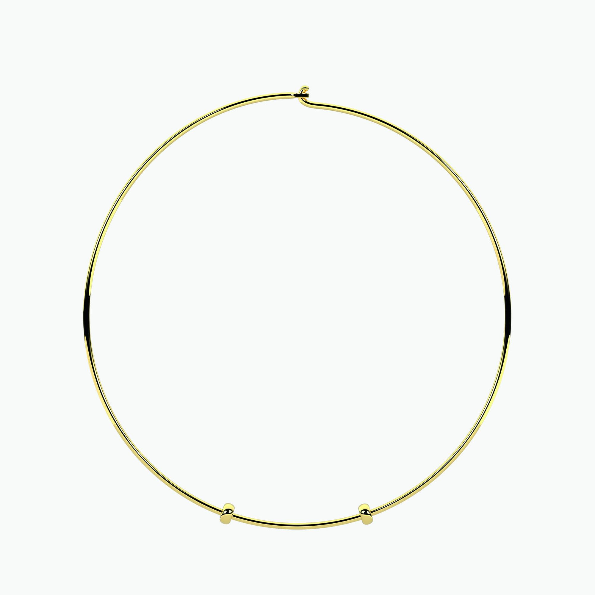 Collana Donna Kidult Dorata Hula-Hoop Componibile Rigida