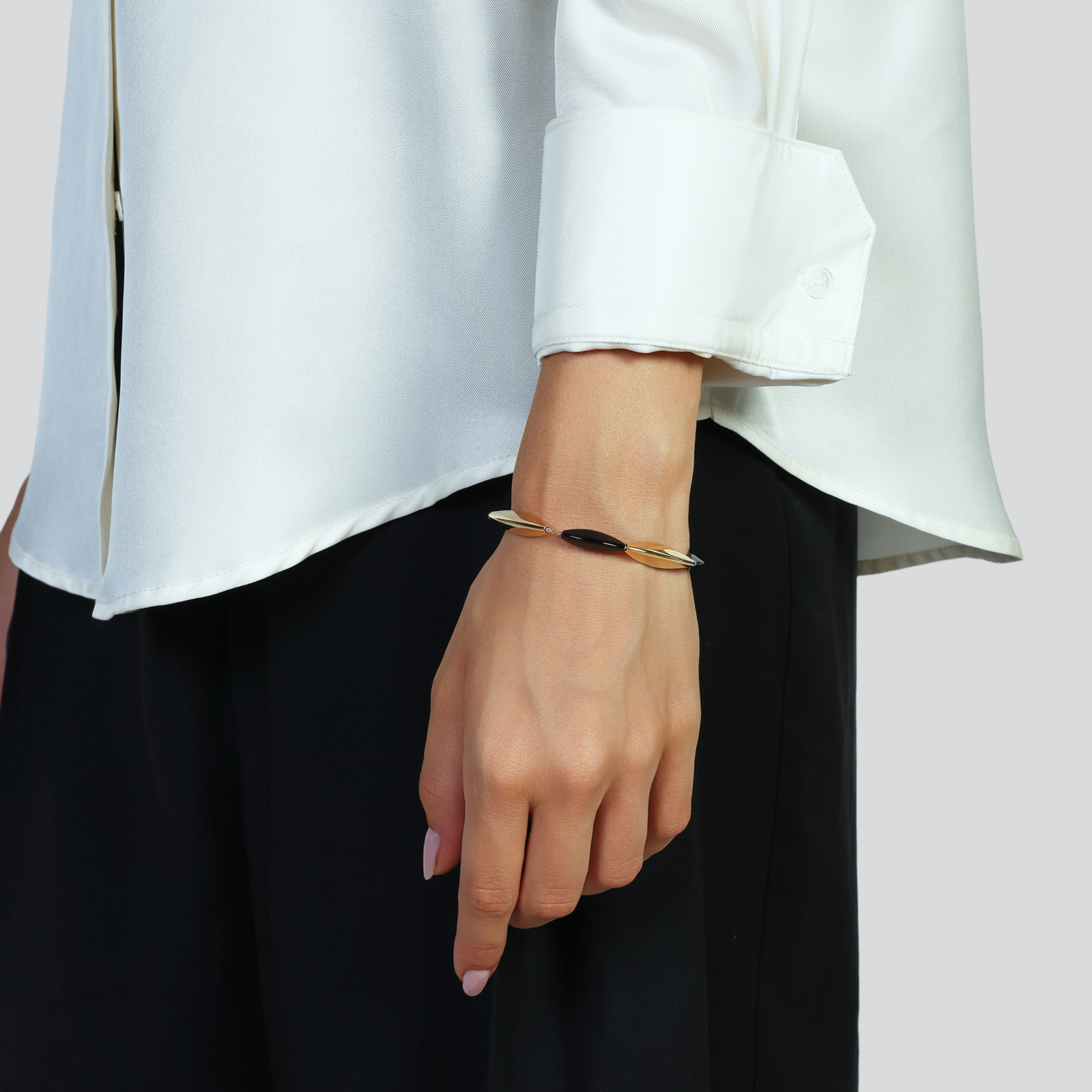 Bracciale Donna Unoaerre Aria con Elementi Neri 
