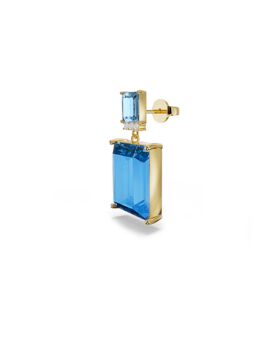 Orecchino Donna Amabile Reverie Dorato Pendente con Pietra Blu 