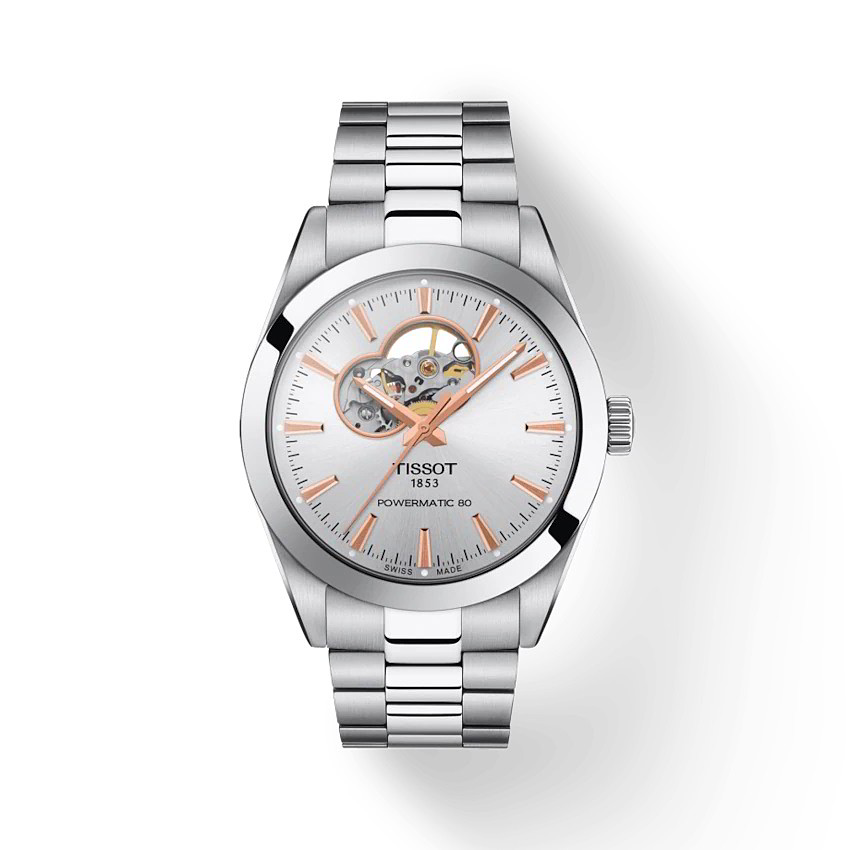 Orologio Uomo Tissot Gentleman Powermatic 80 Automatico con Quadrante Silver 40 mm