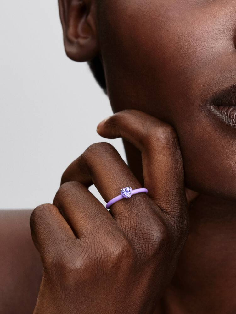 Anello Viola Chakra Heart Pandora ME Misura 54