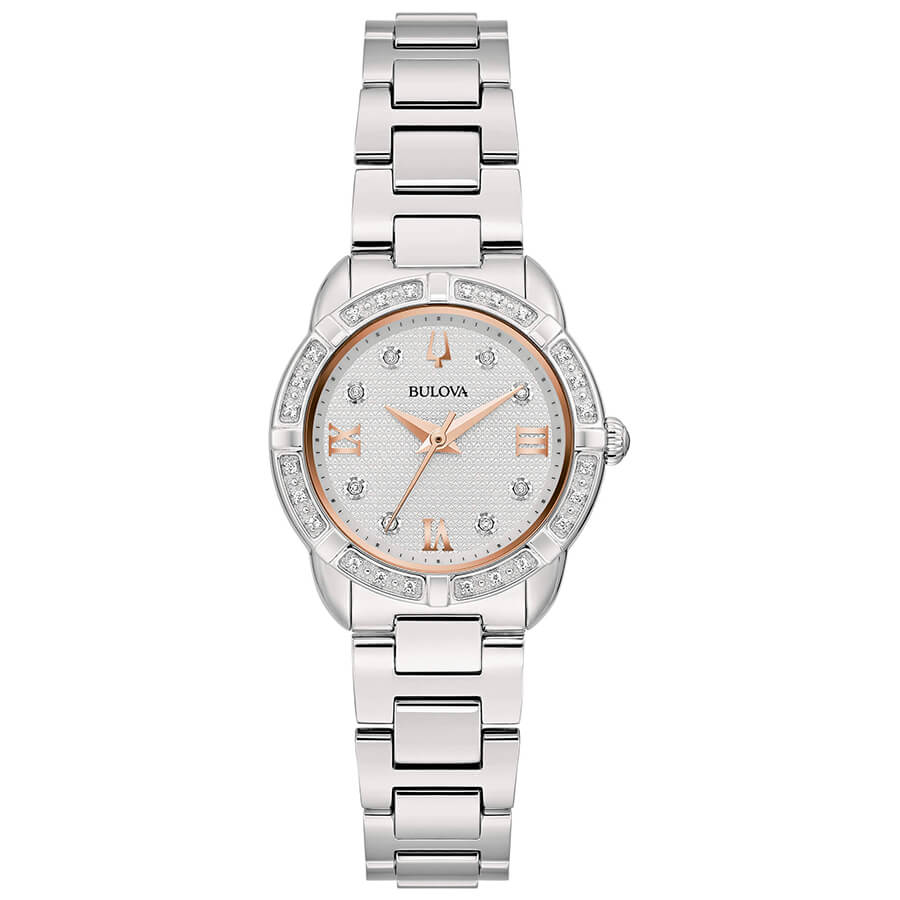 Orologio Donna Bulova Classic Lady al Quarzo con Quadrante Silver 27 mm con Diamanti 