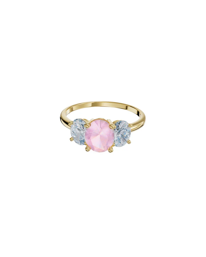 Anello Donna Amabile Trilogy Floral con Pietre Rosa e Celesti