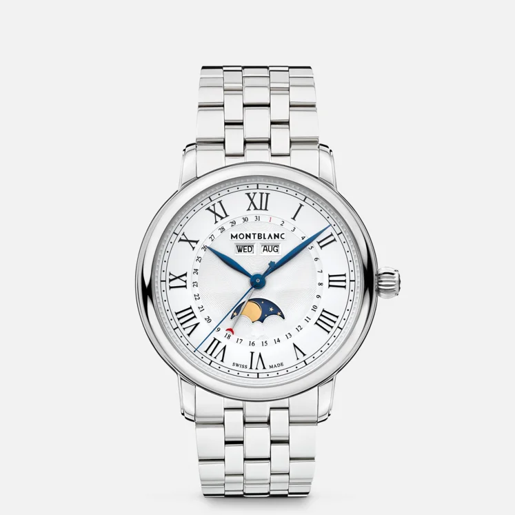 Orologio Montblanc Star Legacy Full Calendar Automatic con Quadrante Bianco-Silver 42 mm