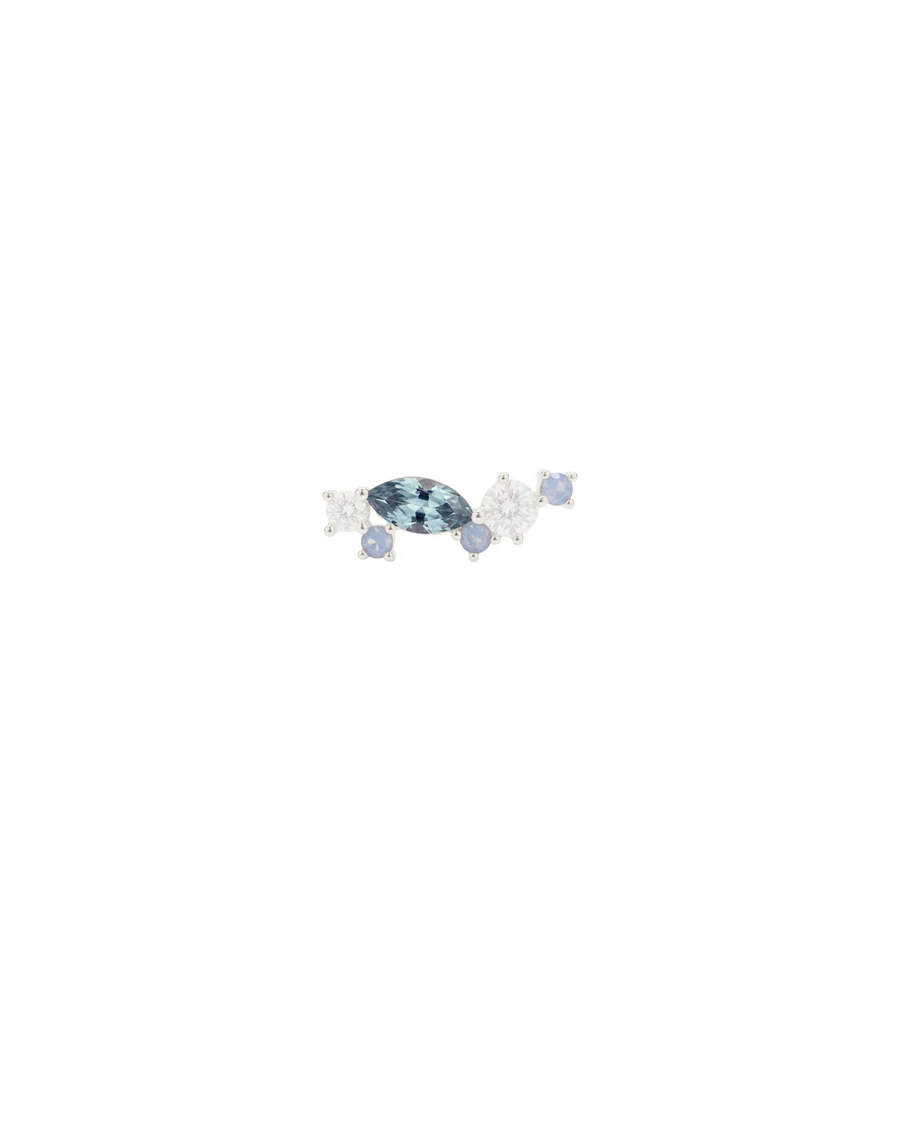 Orecchino Sinistro Donna Amabile Aquamarine