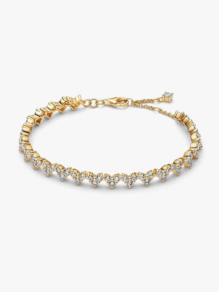 Bracciale Pandora Cuori con Tre Pietre