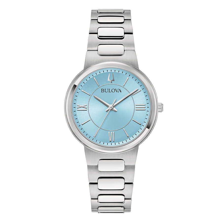 Orologio Donna Bulova Classic Elegant al Quarzo con Quadrante Azzurro 32 mm