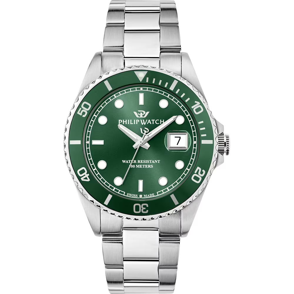 Orologio Uomo Philip Watch Caribe Sport al Quarzo con Quadrante Verde 42 mm 