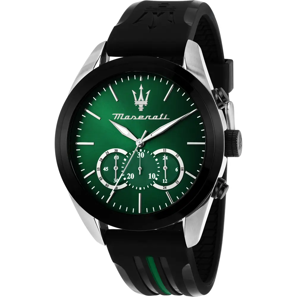 Orologio Uomo Maserati Traguardo al Quarzo con Quadrante Verde 45 mm