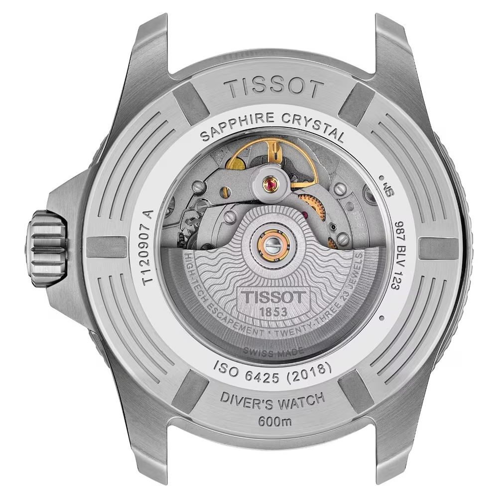 Orologio Uomo Tissot Seastar 2000 Automatico con Quadrante Arancione 44 mm