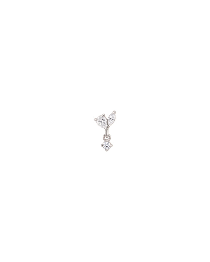 Orecchino Amabile Mini Lux A Lobo Punto Luce con Micropendente in Argento 925