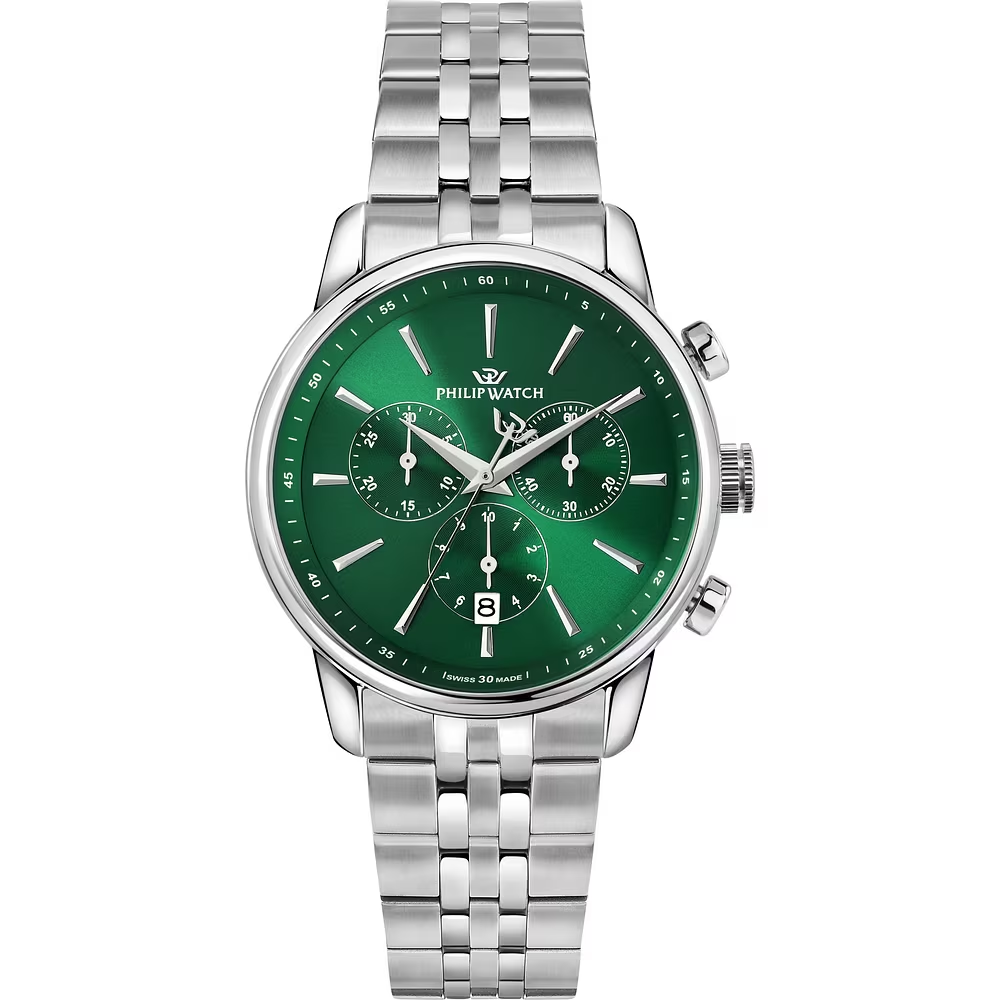 Orologio Uomo Philip Watch Anniversary al Quarzo con Quadrante Verde 40 mm 