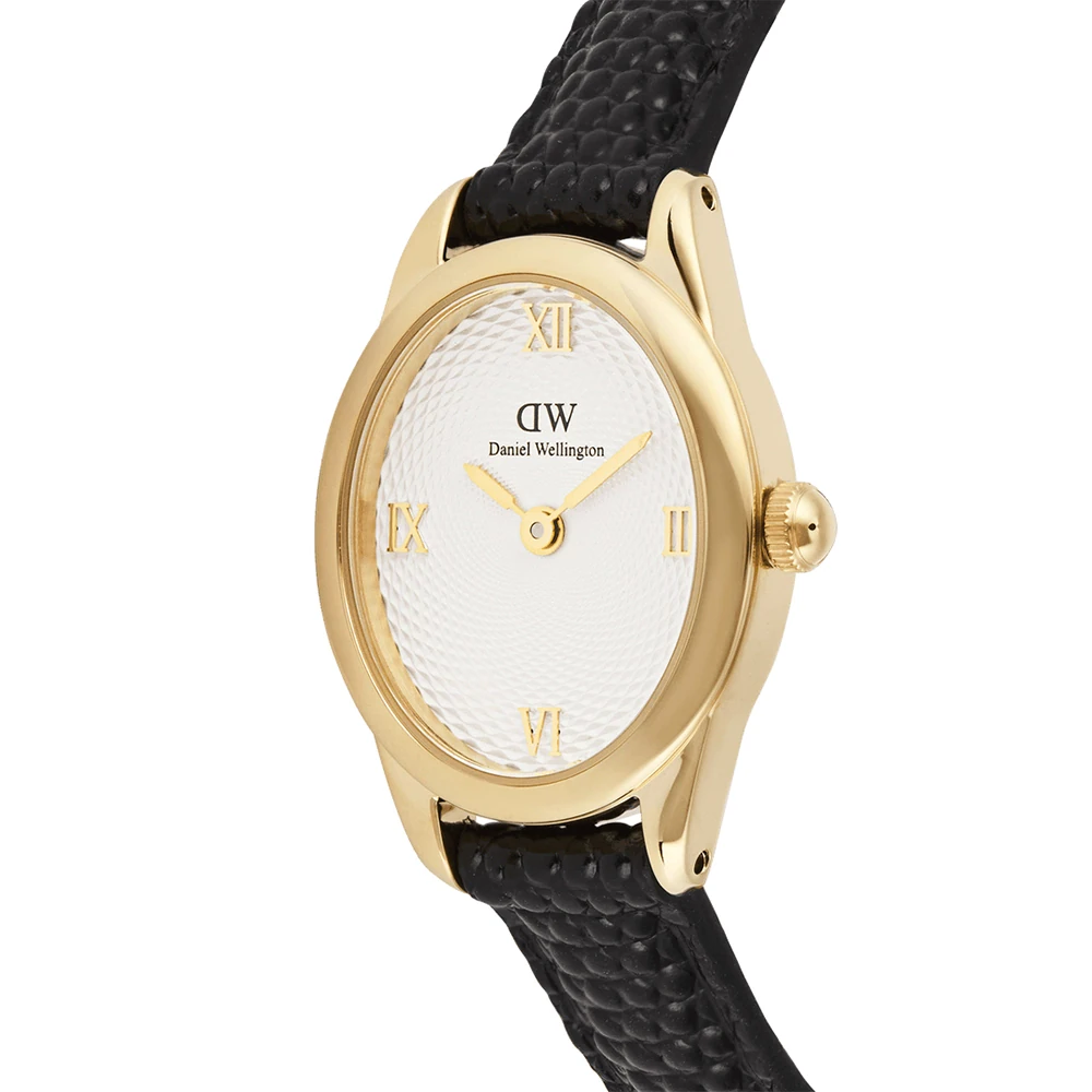 Orologio Donna Daniel Wellington Ophelia Mini al Quarzo con Quadrante Bianco 22 mm Cinturino in Pelle Nero