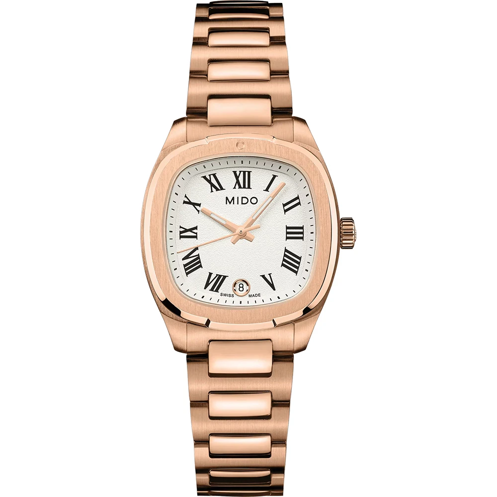 Orologio Donna Mido Multifort TV al Quarzo con Quadrante Avorio 28 mm Cinturino Rosè