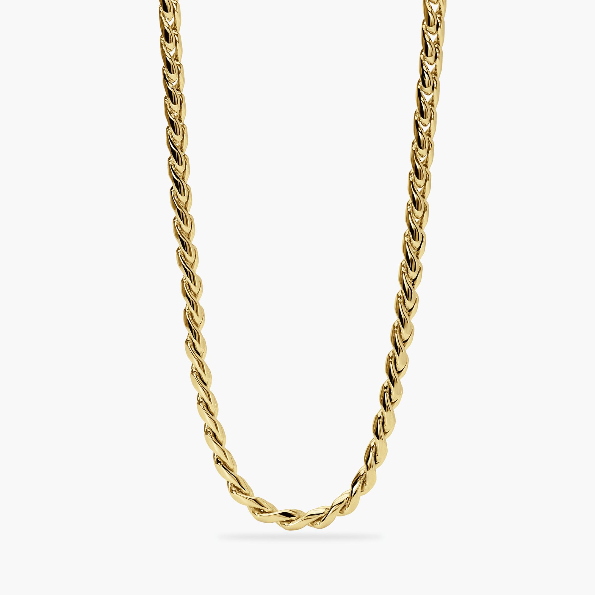 Collana Uomo Kidult con Catena Cardano in Acciaio Dorato