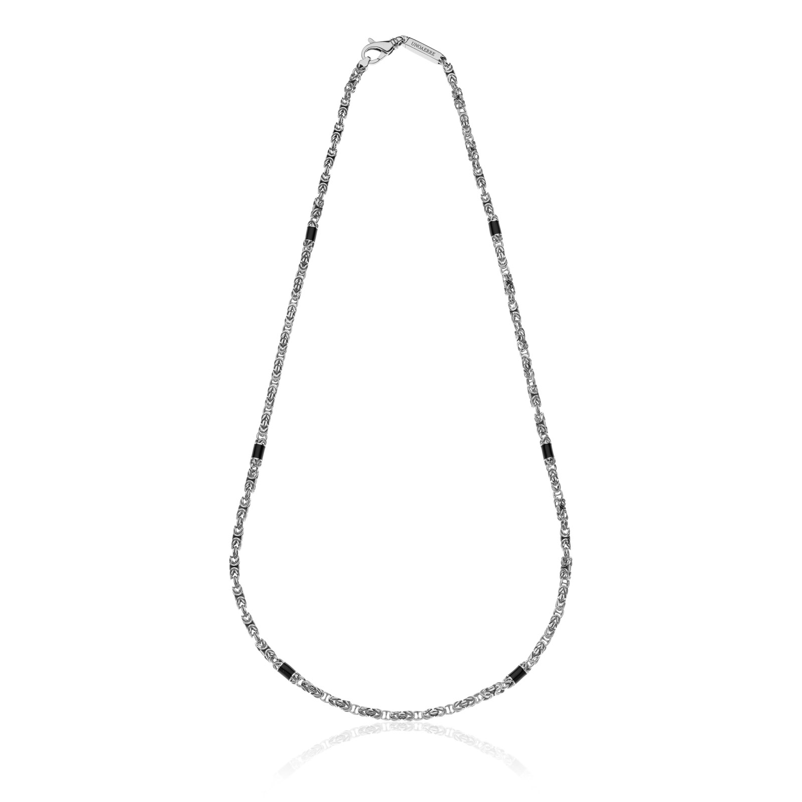 Collana Unoaerre in Argento e Smalto Nero 