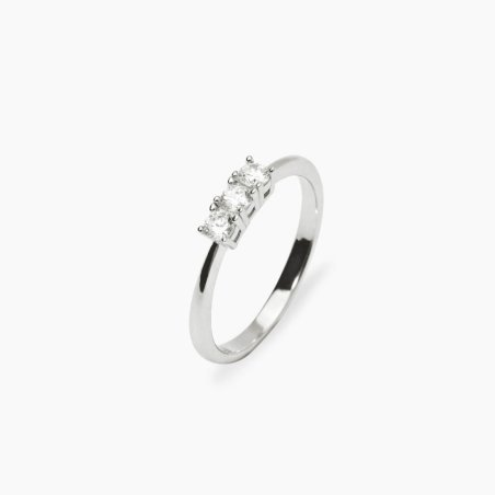 Anello Trilogy Donna Mabina My Diamond in Argento e Diamanti Lab-Grown 